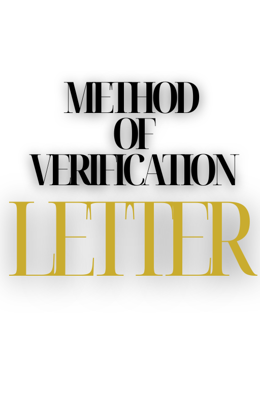 Method Of Verification Dispute Letter